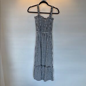 Black and White Gingham Maxi Dress